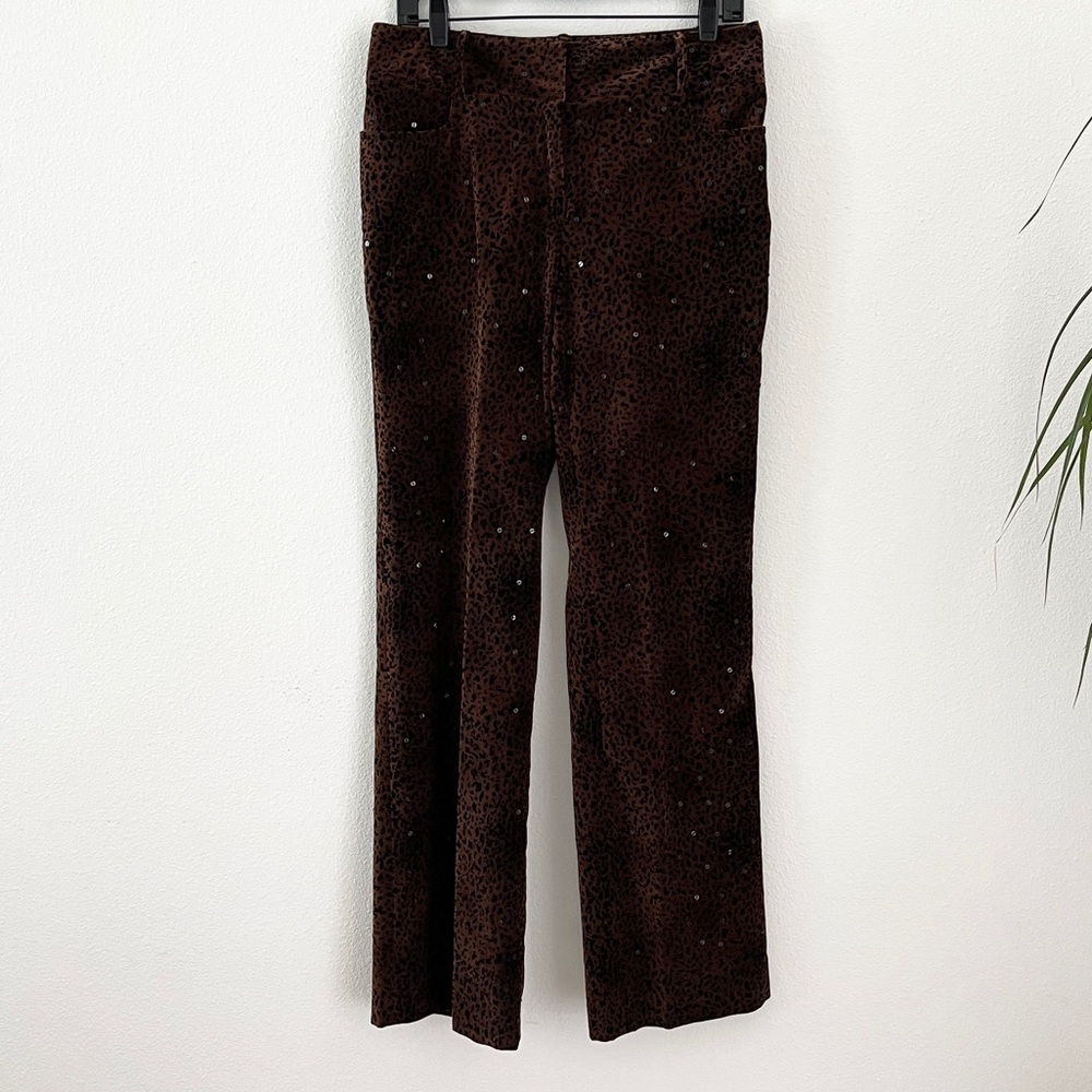 Vintage 90s leopard velvet pants